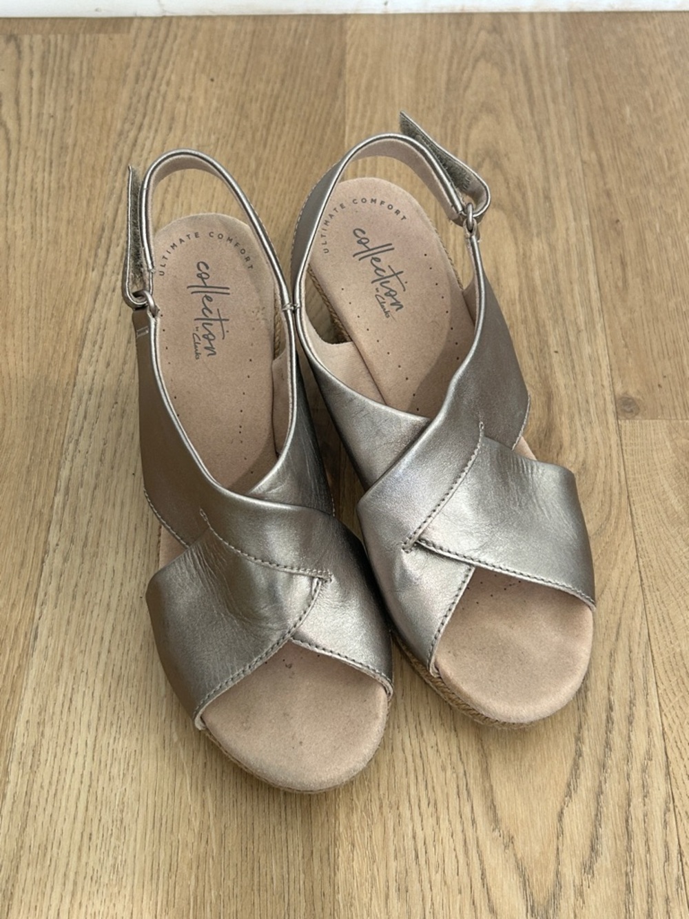 Clark's Lafley Alaine wedge sandals EUC Size 7.5